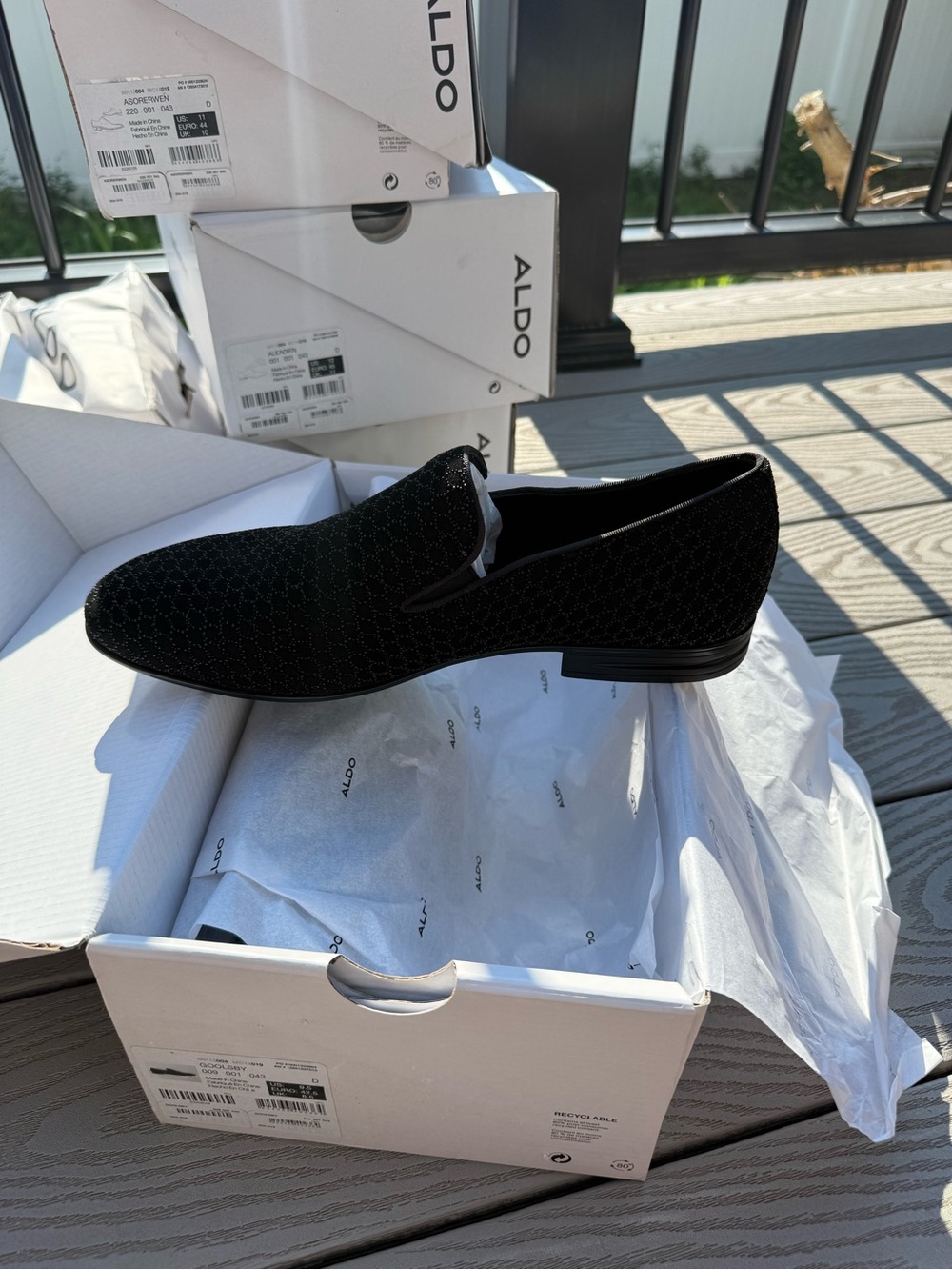 NEW- ALDO GOOLSBY MEN’S BLACK DRESS SHOE- 9.5